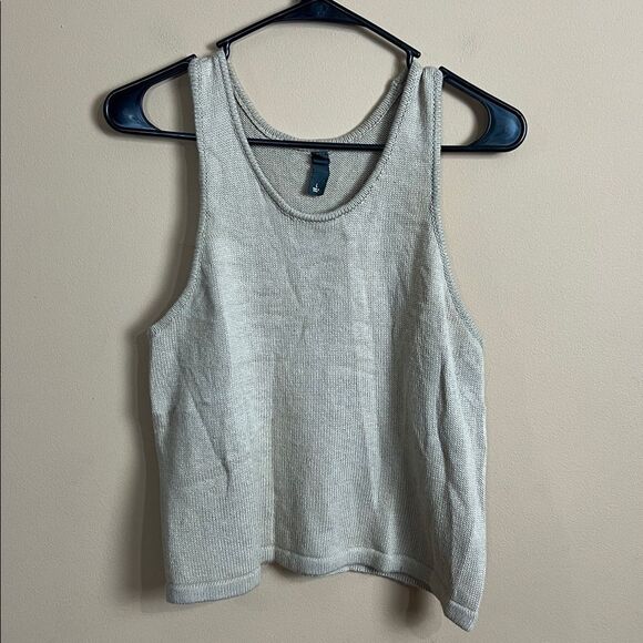 ALYA Women’s Size Large Boho Tan Acrylic Sleeveless Sweater Tank Top - Picture 1 of 4
